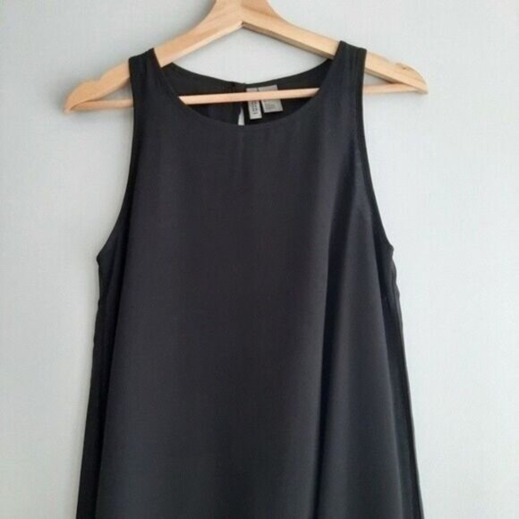 DIVIDED by H&M Asymmetrical Tank Top Scoop Neck Black Sz 2 - Picture 5 of 12